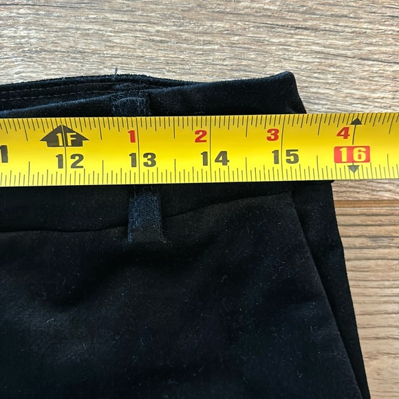 I Love Tyler Madison Women's Velour Texture Straight Leg Trousers Black Size Lg. - Picture 4 of 8